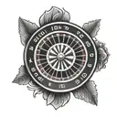 roulette wheel tattoo design idea