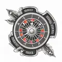 roulette wheel tattoo design idea