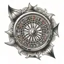 roulette wheel tattoo design idea