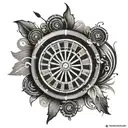 roulette wheel tattoo design idea
