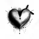 realistic heart tattoo design idea