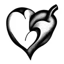 realistic heart tattoo design idea
