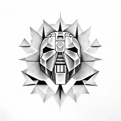 mf doom mask tattoo design idea
