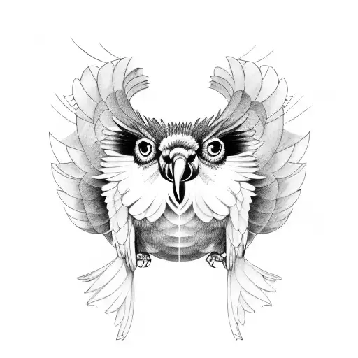 cockatoo wings tattoo design idea