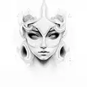 keep her looking the same but put a a tribal spiritual aura around her tattoo design idea