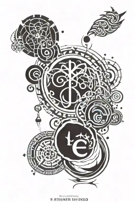 chemical composition of eart,water and air and is surrounded by start sign "leo",and has a quote written in morse  tattoo design idea