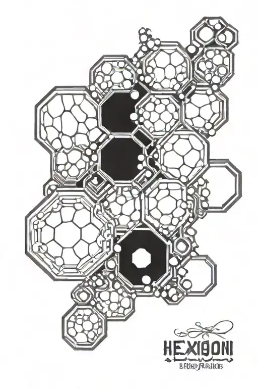 hexagonal honeycomb cells tattoo design idea