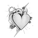Crying Heart tattoo design idea
