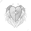 Crying Heart tattoo design idea