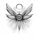 im a winged insect you're a funeral pyre. tattoo design idea