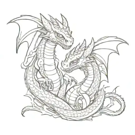 couple tattoo for lovers Dragon Toothless from DreamWorks cartoon. tattoo design idea