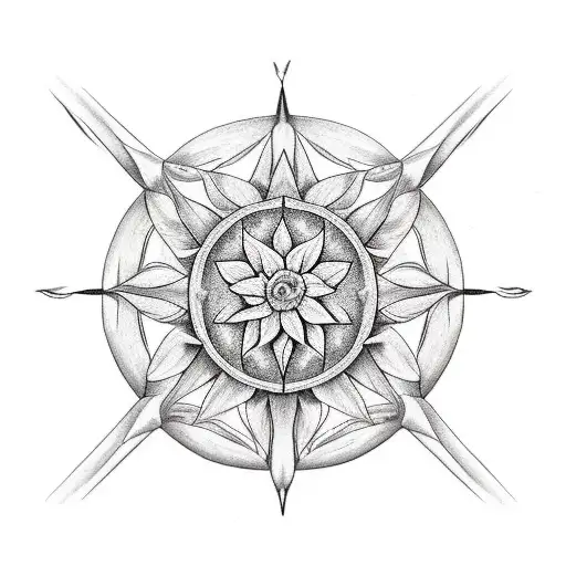 aries, daffodil and constellation  tattoo design idea