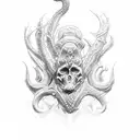 hydra's lair  tattoo design idea