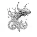 hydra's lair  tattoo design idea