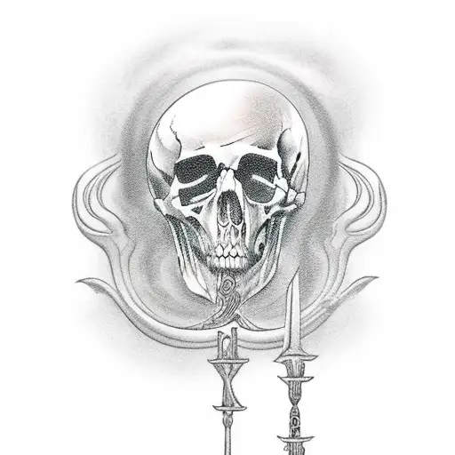 tarot card number 13 death tattoo design idea