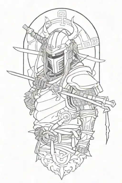 A few small tattoos like Jason Brody's, only in a samurai and spartan style tattoo design idea