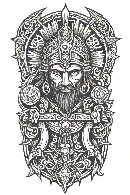 Sparta style tattoo design idea