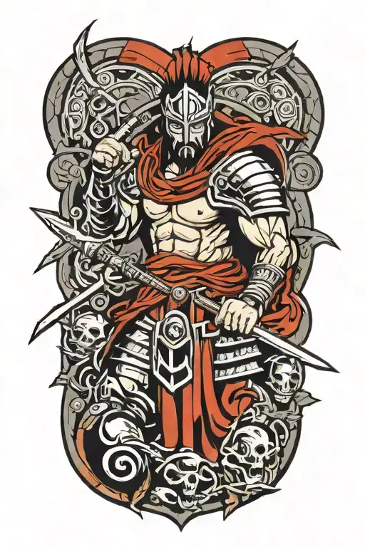 Sparta style tattoo design idea