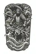Sparta and the Chinese wave tattoo design idea