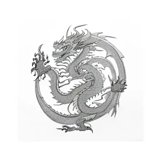 avatar elements and dragon tattoo design idea