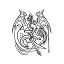 avatar elements and dragon tattoo design idea