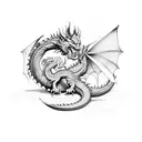 avatar elements and dragon tattoo design idea
