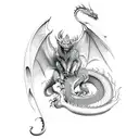 avatar elements and dragon tattoo design idea