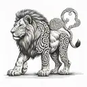 Lion africa tattoo design idea