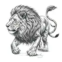 Lion africa tattoo design idea