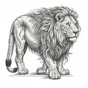 Lion africa tattoo design idea