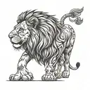 Lion africa tattoo design idea