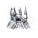 Hogwarts castle tattoo design idea