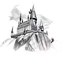 Hogwarts castle tattoo design idea