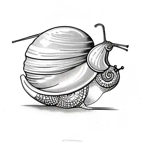 snail with the globe as a shell tattoo design idea