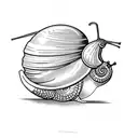 snail with the globe as a shell tattoo design idea