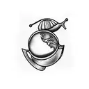 snail with the globe as a shell tattoo design idea