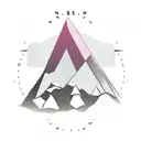 a compass inside a broad mountain range, chess queen as pointer. peruvian and finnish landscapes in the background tattoo design idea