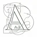 entropy formula with letters "A" and "E" tattoo design idea