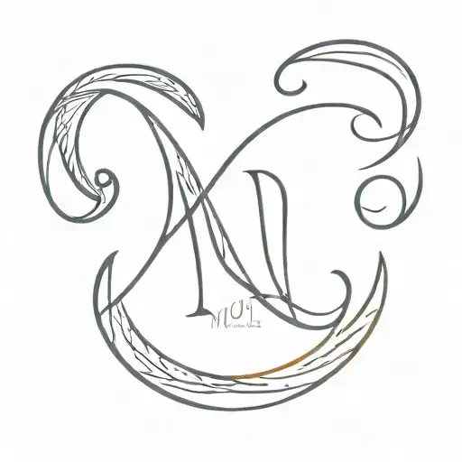 Design a sleek and modern logo that creatively combines the letters 'N' and 'L'.  tattoo design idea