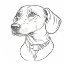 black dachshund tattoo design idea