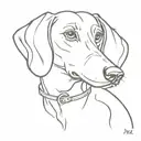 black dachshund tattoo design idea