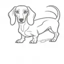 black dachshund tattoo design idea