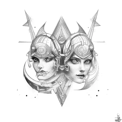 gemini tattoo design idea