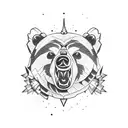 grizzly bear gun tattoo design idea