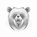 grizzly bear gun tattoo design idea