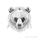 grizzly bear gun tattoo design idea
