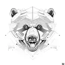 grizzly bear gun tattoo design idea