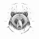grizzly bear gun tattoo design idea