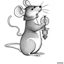 a mouse holding a lantern tattoo design idea