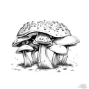 A single mushroom tattoo design idea
